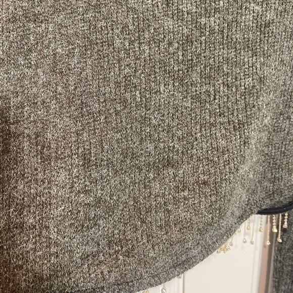 Zara Dark Gray Jewel Crystal Fringe sweater - Picture 13 of 14
